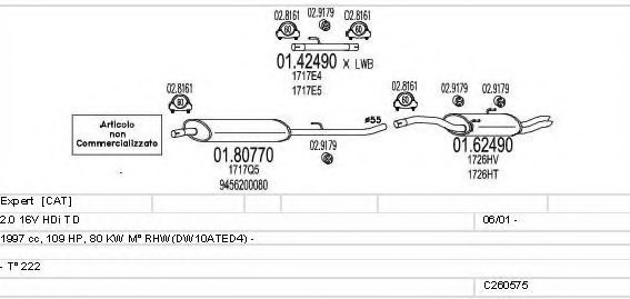 MTS C260575007707 Exhaust System